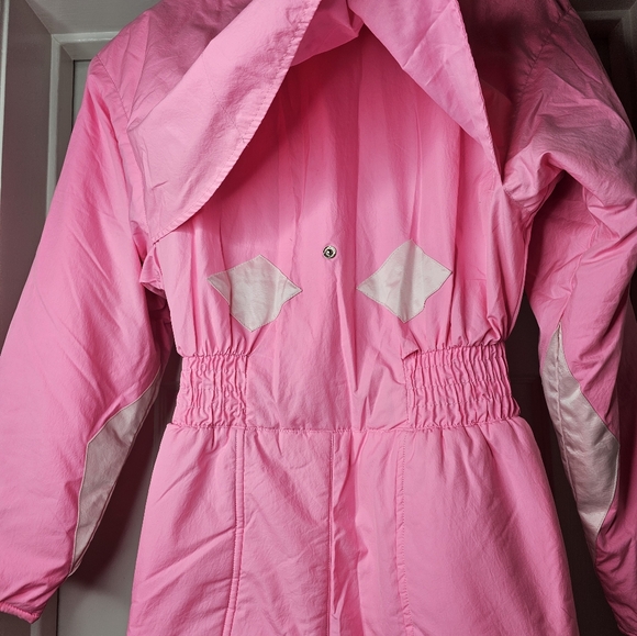 VTG 80s Obermeyer "Dionne" Barbie Pink Snowsuit - Picture 7 of 9